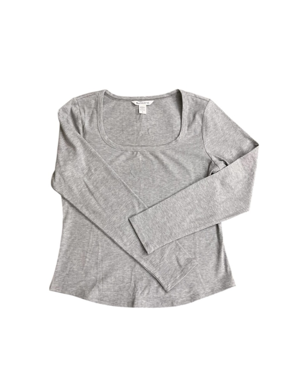 Athleta Women’s Size LG Crew Neck Long Sleeve Top Gray Modal - Picture 2 of 14